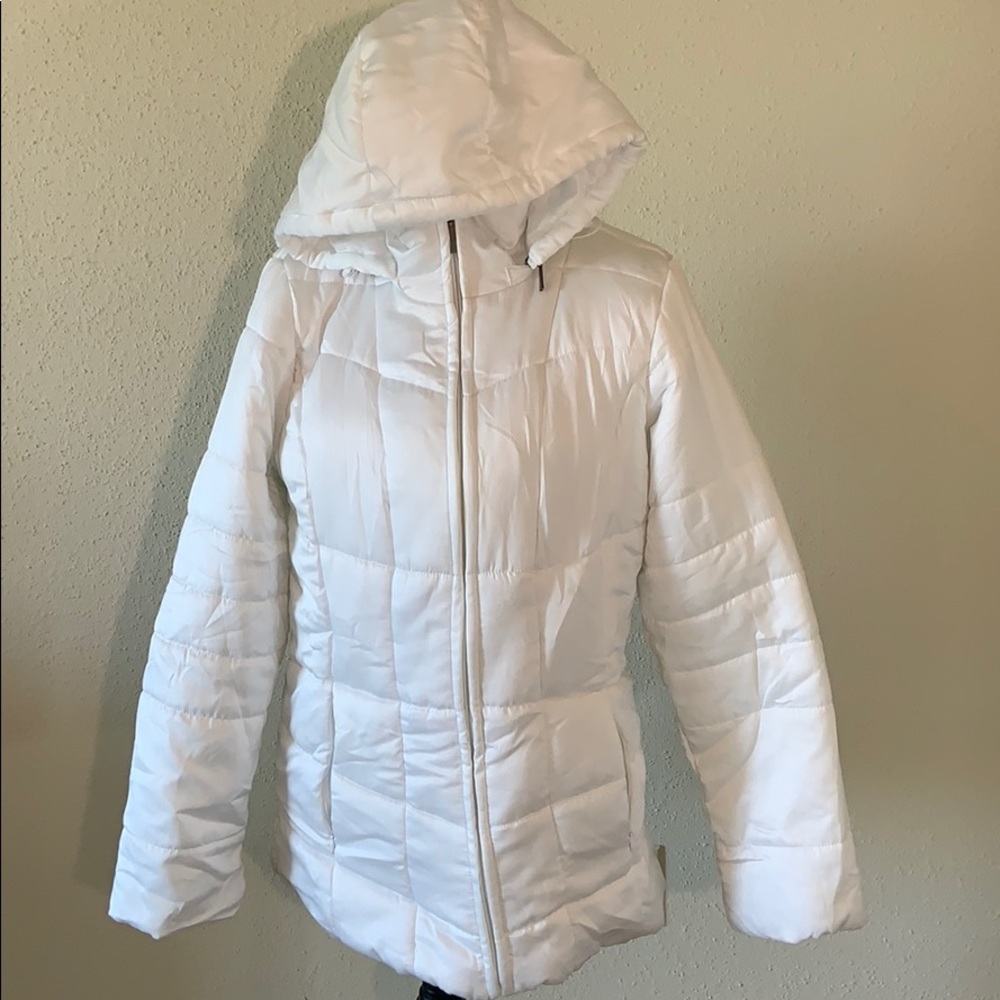 Style & Co white puffer jacket
